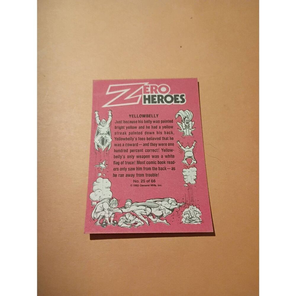 1983 General Mills Zero Heroes Trading Card Sticker Card Vintage #25 - Picture 2 of 2